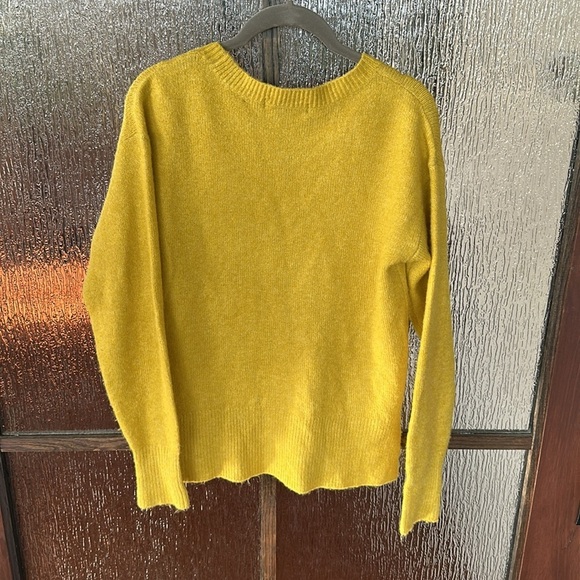 Sanctuary Fuzzy Knit Pocket Sweater Wool Blend Women's Size XS Yellow - Picture 7 of 8